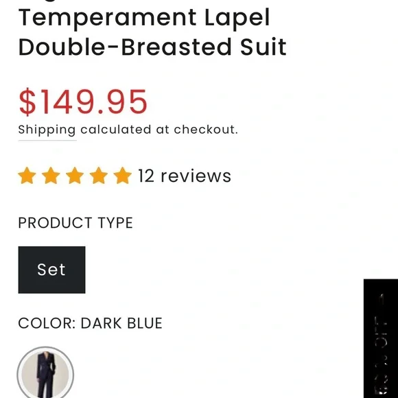 DYROSY Navy Suit with Gold Buttons - Picture 14 of 16